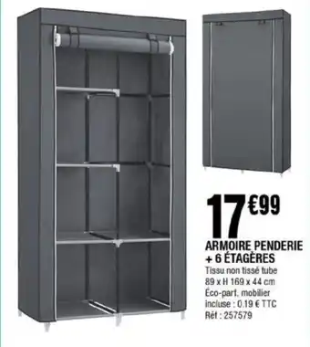 La Foir'Fouille Armoire Penderie + 6 Étagérés offre