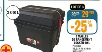 La Foir'Fouille 3 Males de Rangement Locker 60 L offre