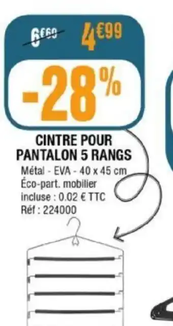 Cintre Pour Pantalon 5 Rangs