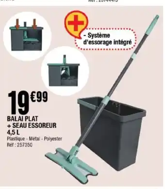 La Foir'Fouille Balai Plat + Seau Essoreur 4,5 L offre