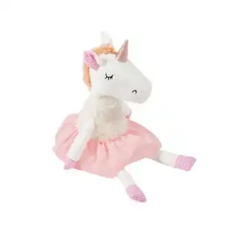 3 suisses Soft friends - peluche licorne robe rose et blanche 42 cm - jouet offre