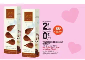 E.Leclerc Tuiles Fines de Chocolat Hamlet offre