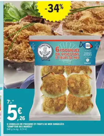 Coquilles de Poissons Et Fruits de Mer Surgelees Comptoir Des Marees