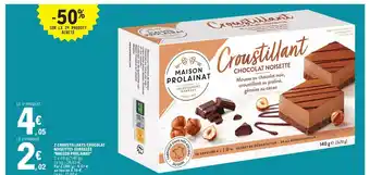 E.Leclerc 2 Croutillants Chocolat Noisettes Surgeles Maison Prolainat offre