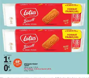 E.Leclerc Speculoos Pocket Lotus offre