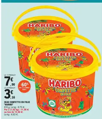 E.Leclerc Seau confettis en folie haribo offre