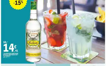 E.Leclerc l'Authentique Rhum Blanc Agricole Martinique AOC La Favorite offre