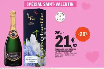 E.Leclerc Champagne Brut Prestige Demoiselle Vranken offre