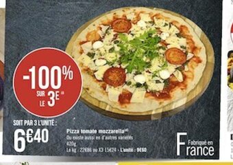 Casino Supermarchés Pizza Tomate Mozzarella offre