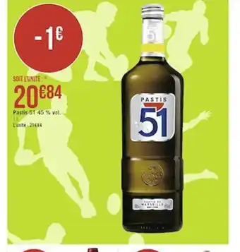 Casino Supermarchés Pastis 51 45%vol offre