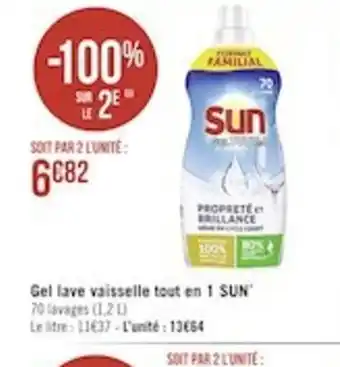 Casino Supermarchés Gel Lave Vaisselle Tout En 1 Sun offre