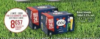 Casino Supermarchés Biere Blonde 1664 5,5%vol offre