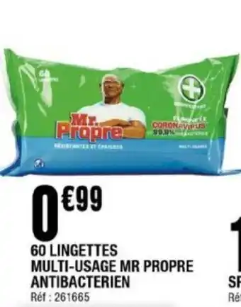 60 Lingettes Multi-Usage MR Proper Antibacterien