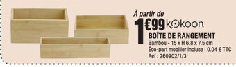 La Foir'Fouille Boîte De Rangement offre