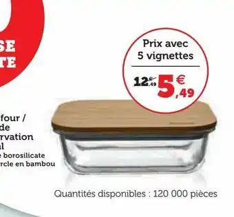 Super U Plat à four / boîte de conservation 600 m offre