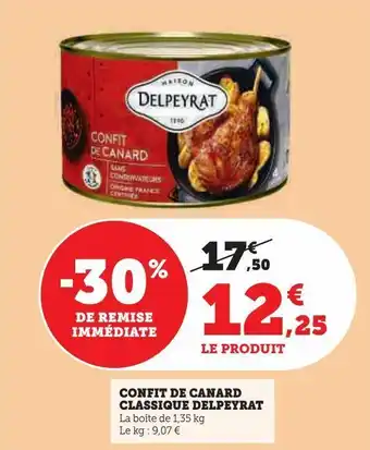 U Express Confit de canard classique delpeyrat offre