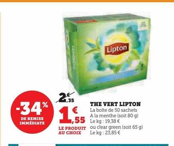 Super U The vert lipton offre