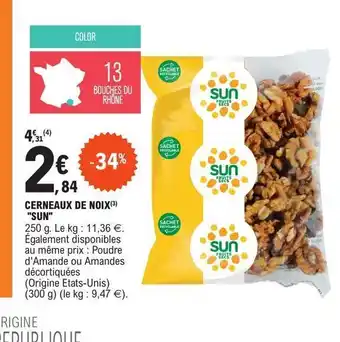 Cerneaux de noix sun