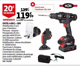 Auchan Outil 4 en 1 - 18v racing offre