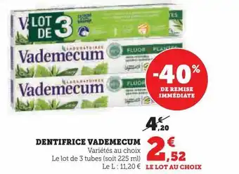 Super U Dentifrice vademecum offre