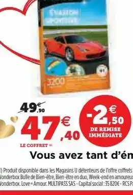 Super U Wonderbox offre
