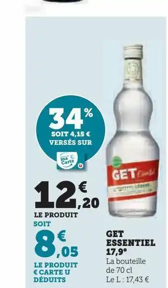 Super U Get essentiel 17,9° offre