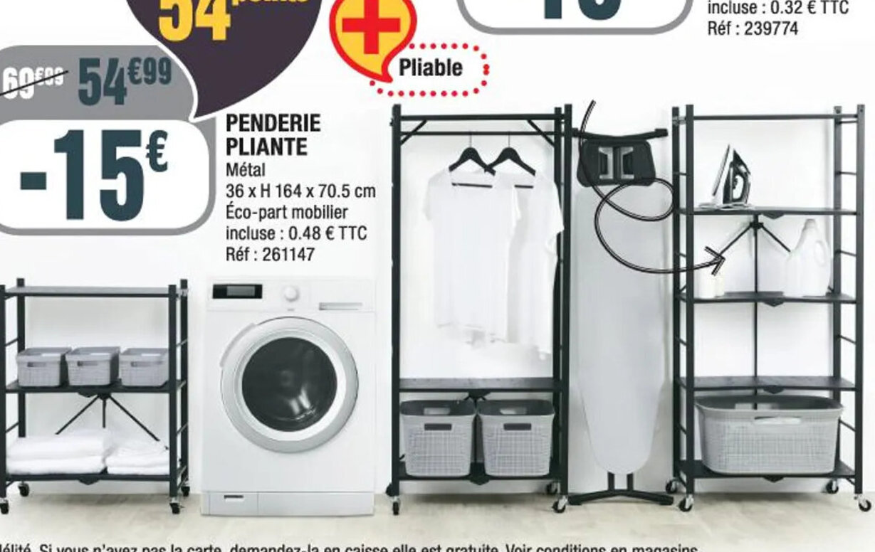 Promo Penderie Pliante chez La Foir'Fouille