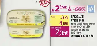 Match Bac Glacé Carte D'Or offre