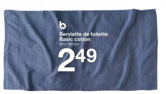Zeeman Serviette De Toilette Basic Cotton offre