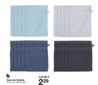 Zeeman Gant De Toilette offre