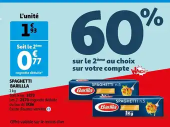 Auchan Supermarché Spaghetti Barilla offre