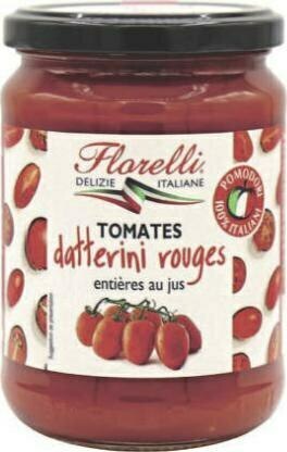 Tomates datterini rouges entières au jus