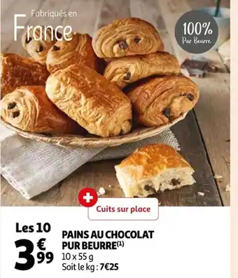 Auchan Supermarché Pains Au Chocolat Pur Beurre offre