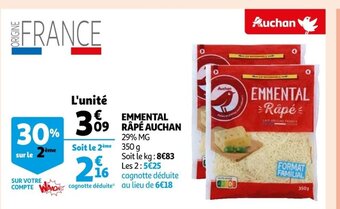 Auchan Supermarché Emmental Râpé Auchan offre