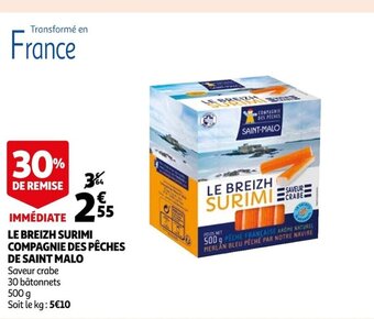 Auchan Supermarché Le Breizh Surimi Compagnie Des Pêches De Saint Malo offre