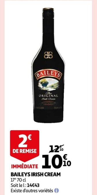 Auchan Supermarché Baileys Irish Cream offre