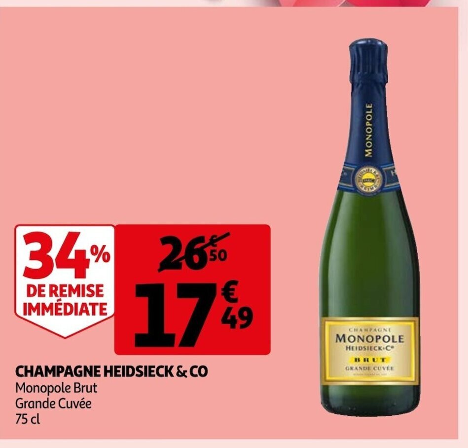 Promo Champagne Heidsieck & Co chez Auchan Supermarché