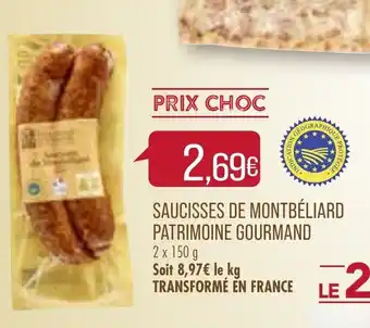 Saucisses de Montbéliard Patrimoine Gourmand