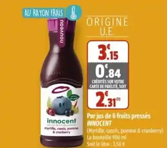 Coccimarket Pur Jus De 6 Fruits Pressés Innocent offre