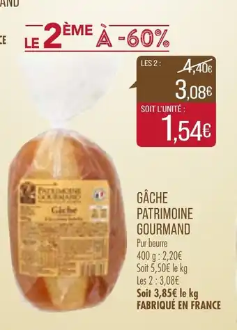 Match Gâche Patrimoine Gourmand offre