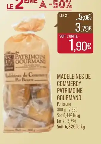 Match Madeleines de Commercy Patrimoine Gourmand offre