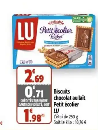 Coccimarket Biscuits Chocolat Au Lait Petit écolier LU offre
