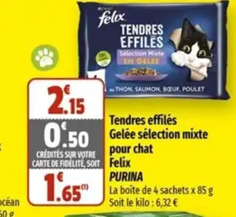 Coccimarket Tendres Effilés Gelée Sélection Mixte Pour Chat Purina offre