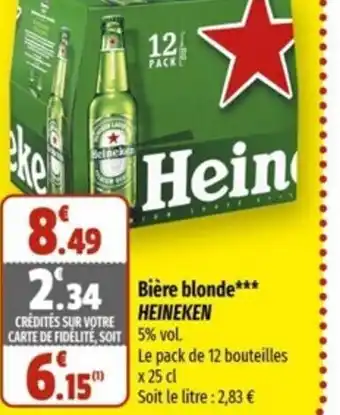 Coccimarket Biére Blonde Heineken offre