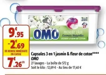 Capsules 3 En 1 Jasmin & Fleur De Coton OMO