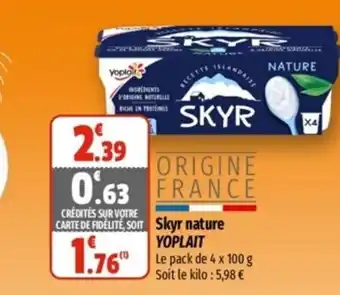 Coccimarket Skyr Nature Yoplait offre