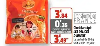 Cheddar Râpé Les Délicés D'Amelie