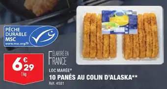 ALDI 10 panés au colin d'alaska offre