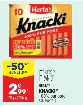 ALDI Knacki HERTA offre
