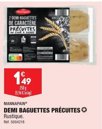 ALDI Demi baguettes précuites MANNAPAIN offre